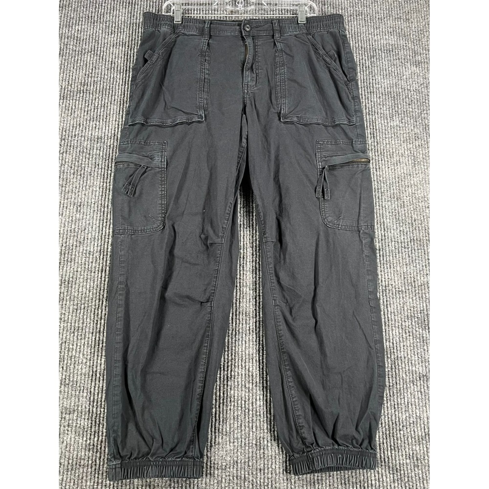 American Eagle Baggy Jogger Pants Womens Size 12 Blue Cargo Casual Comfort